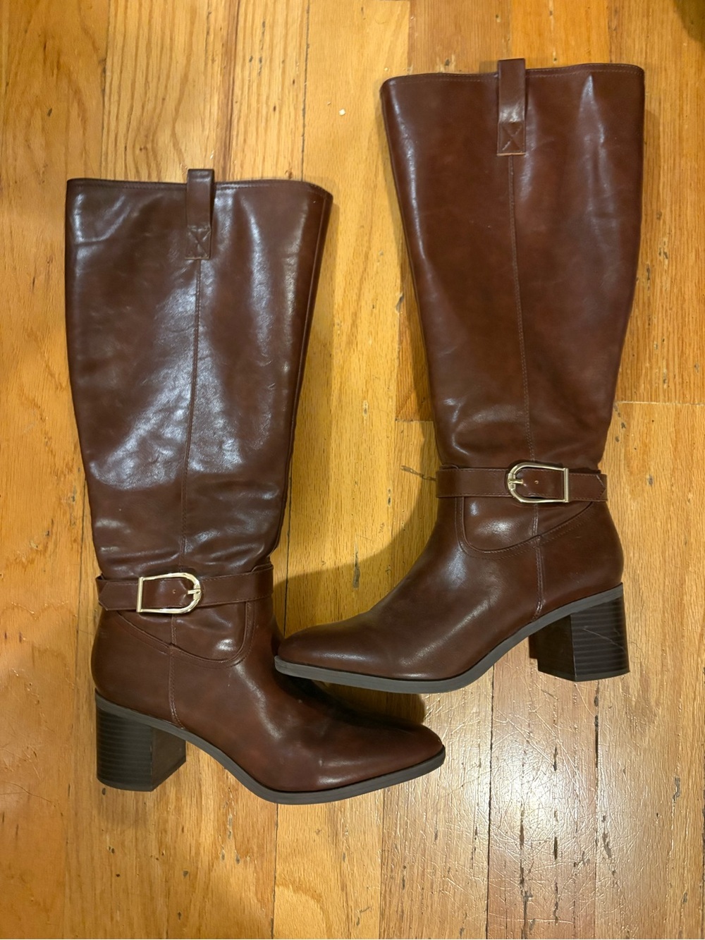 Life Stride Legend Wide Calf Heeled Riding Boots in Chestnut - Picture 2 of 7